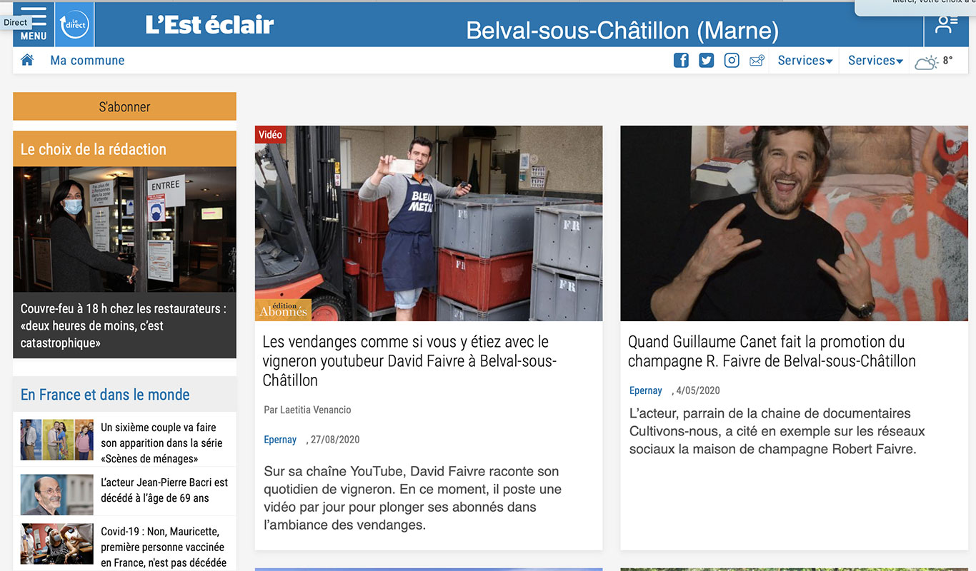 EST ECLAIR : Youtube / Guillaume CANET